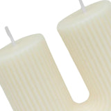 Maxbell Geometric Scented Candles U Shaped Home Decorative Soy Wax Candle white