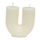 Maxbell Geometric Scented Candles U Shaped Home Decorative Soy Wax Candle white