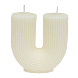 Maxbell Geometric Scented Candles U Shaped Home Decorative Soy Wax Candle white