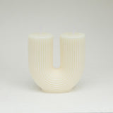 Maxbell Geometric Scented Candles U Shaped Home Decorative Soy Wax Candle white