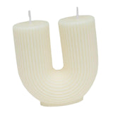 Maxbell Geometric Scented Candles U Shaped Home Decorative Soy Wax Candle white