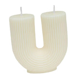 Maxbell Geometric Scented Candles U Shaped Home Decorative Soy Wax Candle white