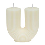 Maxbell Geometric Scented Candles U Shaped Home Decorative Soy Wax Candle white