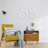 Maxbell Lotus Wall Decoration Hollow Out Meditation Ornament for Porch Home Entrance Silver