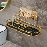 Maxbell Toothpaste Stand Rack Tumblers Organizer Countertop Toothbrush Holder Black