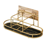 Maxbell Toothpaste Stand Rack Tumblers Organizer Countertop Toothbrush Holder Black