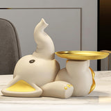 Maxbell Storage Tray Multifunctional Animal Statue for Shop Apartment