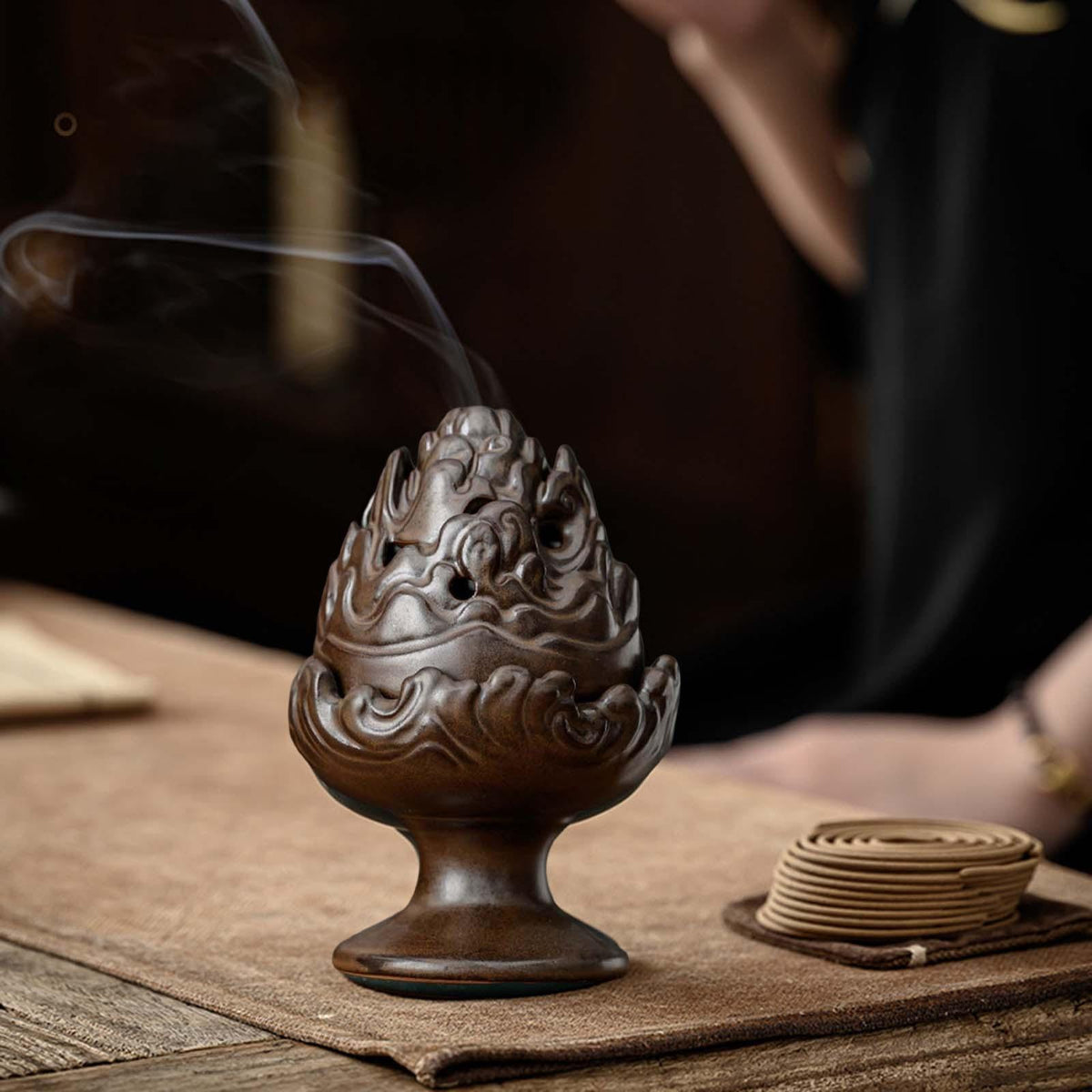Maxbell Ceramic Incenses Burner Incenses Holder for Yoga Indoor Household Antique