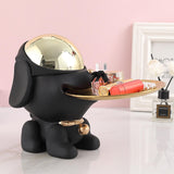 Maxbell Dog Sculpture Jewelry Key Storage for Party Decor Black