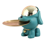 Maxbell Dog Sculpture Jewelry Key Storage for Party Decor Green