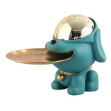 Maxbell Dog Sculpture Jewelry Key Storage for Party Decor Green