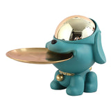 Maxbell Dog Sculpture Jewelry Key Storage for Party Decor Green