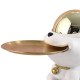 Maxbell Dog Sculpture Jewelry Key Storage for Party Decor White