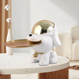 Maxbell Dog Sculpture Jewelry Key Storage for Party Decor White