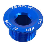 Maxbell Bicycle Crank Cover Crankset Bolt M20 Aluminum Alloy Road Bike  Blue