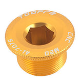 Maxbell Bicycle Crank Cover Crankset Bolt M20 Aluminum Alloy Road Bike  Gold