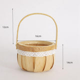 Maxbell Handmade Storage basket Rustic Flower Girl Baskets for Party Decor Pumpkin
