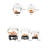Maxbell Fishes Tank Aquatic Aquarium Home Decorative Fish Bowls Table  11.5cmx13cm