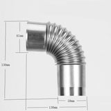 Maxbell Portable Stove Tube Flue Chimney Exhaust Tube for Camping Log Burning Stove Elbow 13cmx6.1cm