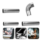 Maxbell Portable Stove Tube Flue Chimney Exhaust Tube for Camping Log Burning Stove Elbow 13cmx6.1cm