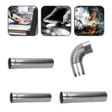 Maxbell Portable Stove Tube Flue Chimney Exhaust Tube for Camping Log Burning Stove Elbow 13cmx6.1cm