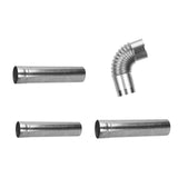 Maxbell Portable Stove Tube Flue Chimney Exhaust Tube for Camping Log Burning Stove Elbow 13cmx6.1cm