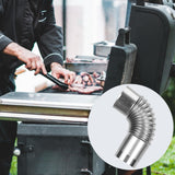 Maxbell Portable Stove Tube Flue Chimney Exhaust Tube for Camping Log Burning Stove Elbow 13cmx6.1cm