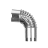 Maxbell Portable Stove Tube Flue Chimney Exhaust Tube for Camping Log Burning Stove Elbow 13cmx6.1cm