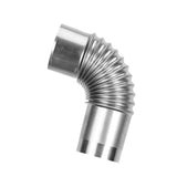 Maxbell Portable Stove Tube Flue Chimney Exhaust Tube for Camping Log Burning Stove Elbow 13cmx6.1cm