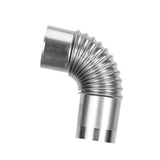 Maxbell Portable Stove Tube Flue Chimney Exhaust Tube for Camping Log Burning Stove Elbow 13cmx6.1cm