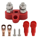 Maxbell power Distribution Terminal Block Kits 48V for Truck Car RV Red double