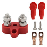 Maxbell power Distribution Terminal Block Kits 48V for Truck Car RV Red double