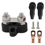 Maxbell power Distribution Terminal Block Kits 48V for Truck Car RV Black with Gasket