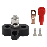 Maxbell power Distribution Terminal Block Kits 48V for Truck Car RV Black Single Stud