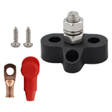 Maxbell power Distribution Terminal Block Kits 48V for Truck Car RV Black Single Stud