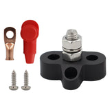 Maxbell power Distribution Terminal Block Kits 48V for Truck Car RV Black Single Stud