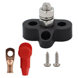 Maxbell power Distribution Terminal Block Kits 48V for Truck Car RV Black Single Stud
