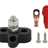 Maxbell power Distribution Terminal Block Kits 48V for Truck Car RV Black Single Stud