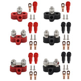 Maxbell power Distribution Terminal Block Kits 48V for Truck Car RV Red Single Stud
