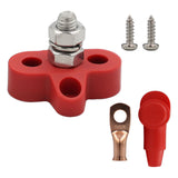 Maxbell power Distribution Terminal Block Kits 48V for Truck Car RV Red Single Stud
