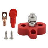 Maxbell power Distribution Terminal Block Kits 48V for Truck Car RV Red Single Stud