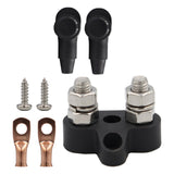Maxbell power Distribution Terminal Block Kits 48V for Truck Car RV Black double