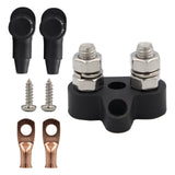 Maxbell power Distribution Terminal Block Kits 48V for Truck Car RV Black double