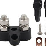 Maxbell power Distribution Terminal Block Kits 48V for Truck Car RV Black double