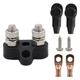 Maxbell power Distribution Terminal Block Kits 48V for Truck Car RV Black double