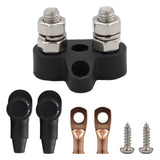 Maxbell power Distribution Terminal Block Kits 48V for Truck Car RV Black double