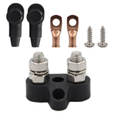 Maxbell power Distribution Terminal Block Kits 48V for Truck Car RV Black double