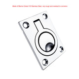 Maxbell Flush Pull Ring Handles Boat Ring Pulls Square for Boat Deck Hatch