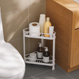 Maxbell Tripod Bathroom Shelf Standing Double Tier for Home Bathroom Countertop White