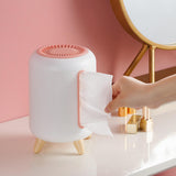 Maxbell Bamboo Charcoal Napkin Tissue Holder Large Storage for Kitchen Bedroom Pink